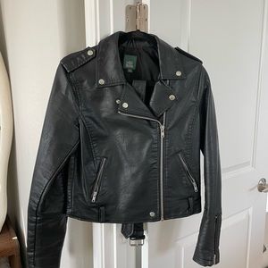 Wild Fable faux Leather Moto Jacket, size M